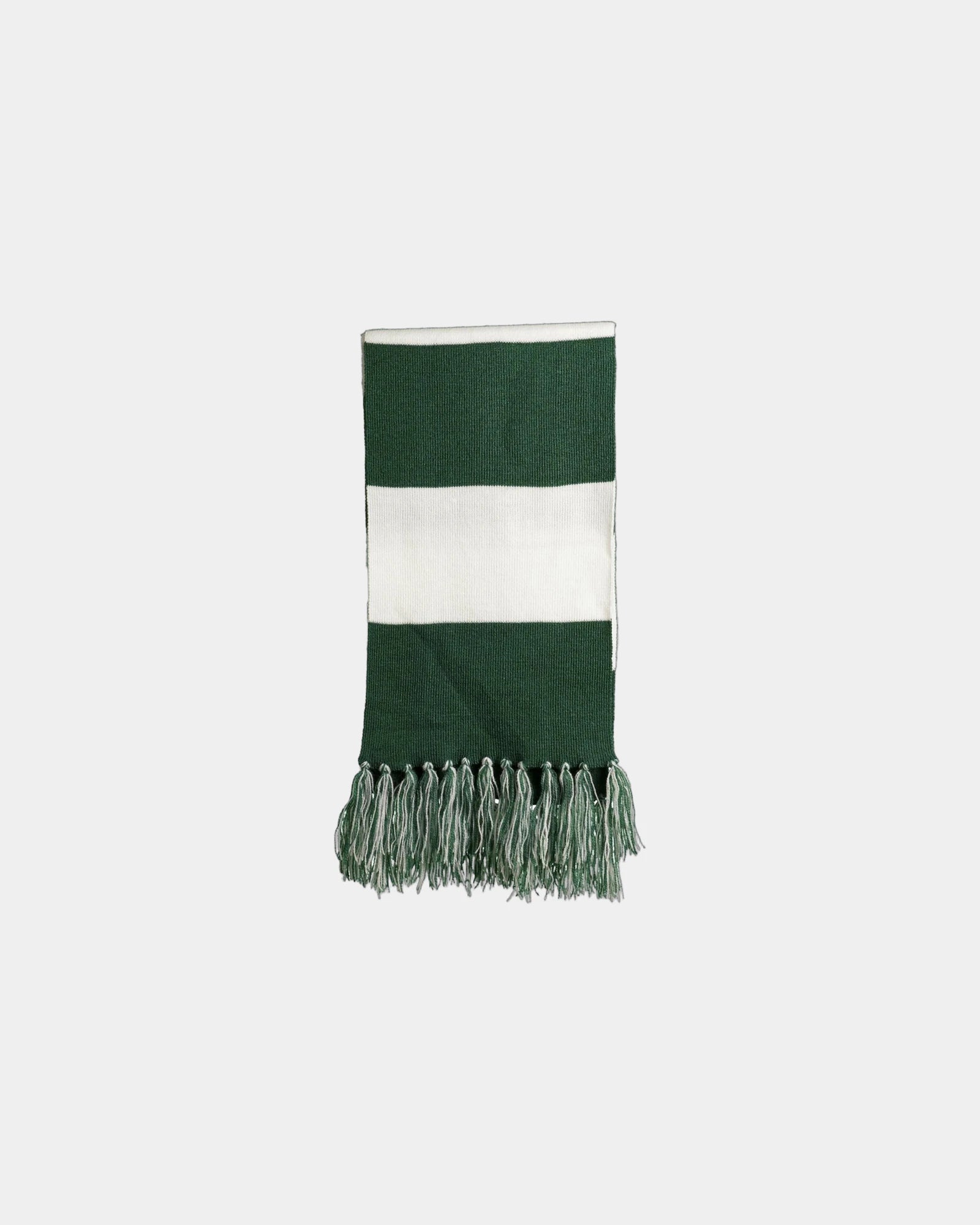 Custom fringed acrylic Sport-Tek Spectator Scarf - Forest Green/ White
