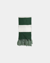 Custom fringed acrylic Sport-Tek Spectator Scarf - Forest Green/ White