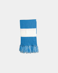 Custom fringed acrylic Sport-Tek Spectator Scarf - Carolina Blue/ White