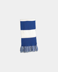 Custom fringed acrylic Sport-Tek Spectator Scarf - True Royal/ White