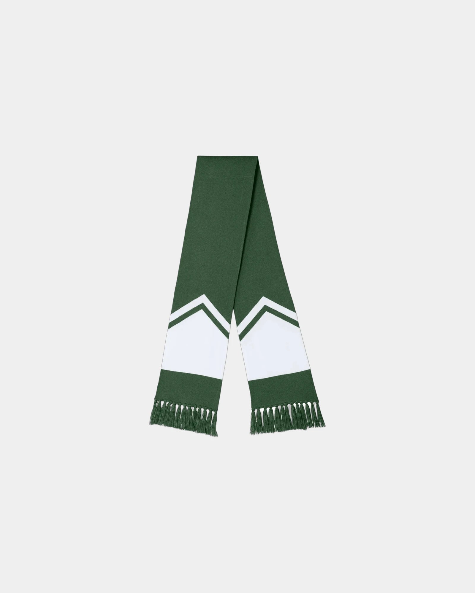 Custom double-layered Sport-Tek Gameday Scarf - Forest Green/ White