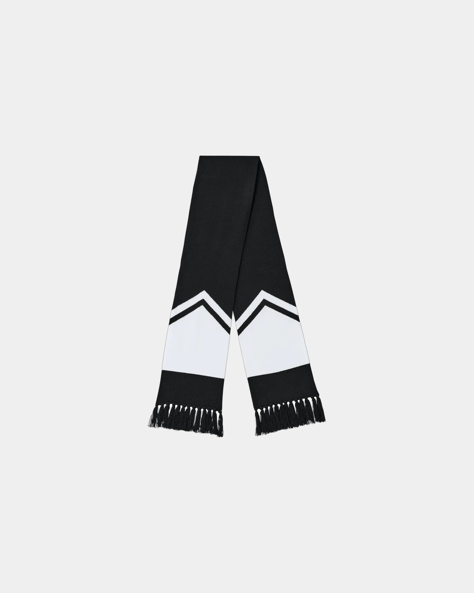 Custom double-layered Sport-Tek Gameday Scarf - Black/ White