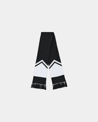 Custom double-layered Sport-Tek Gameday Scarf - Black/ White