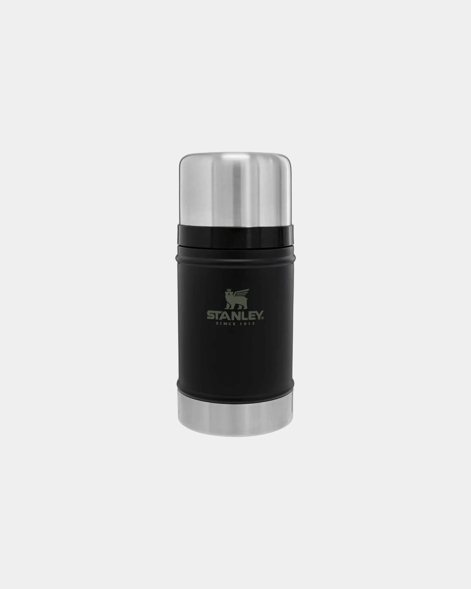 Custom recycled steel Stanley 24 oz insulated food jar - Matte Black