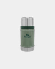 Custom recycled steel Stanley 24 oz insulated food jar - Hammertone Green