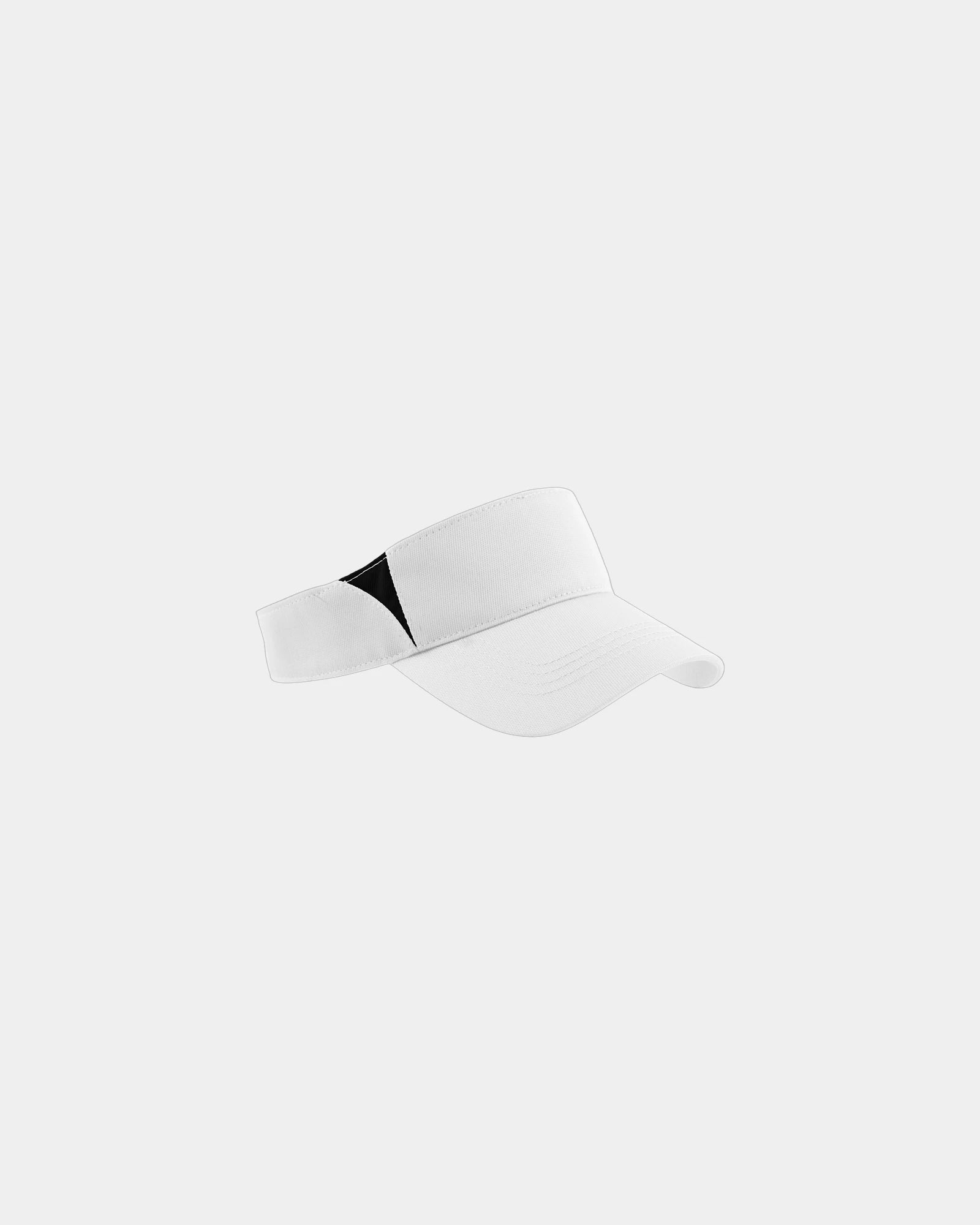 Custom moisture-wicking Sport-Tek Dry Zone visor - White/ Black