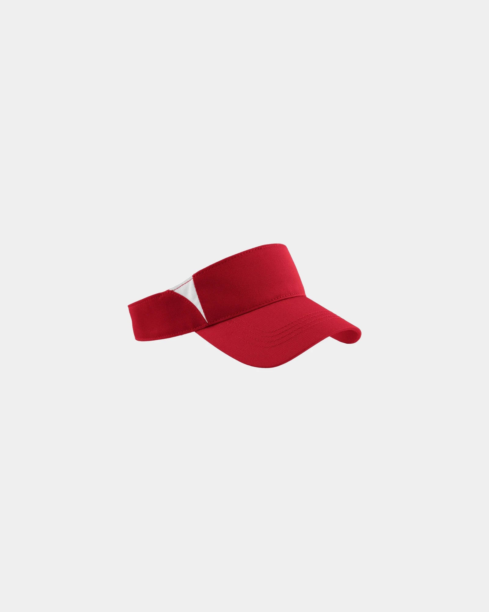 Custom moisture-wicking Sport-Tek Dry Zone visor - True Red/ White
