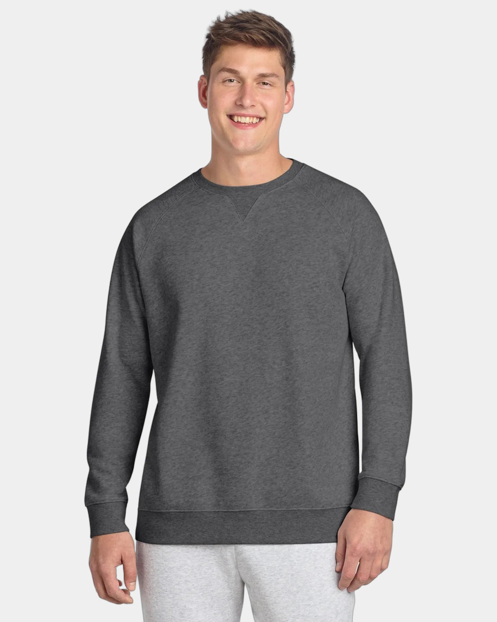 Custom fleece crewneck Sport-Tek Drive Fleece sweatshirt - Graphite Heather