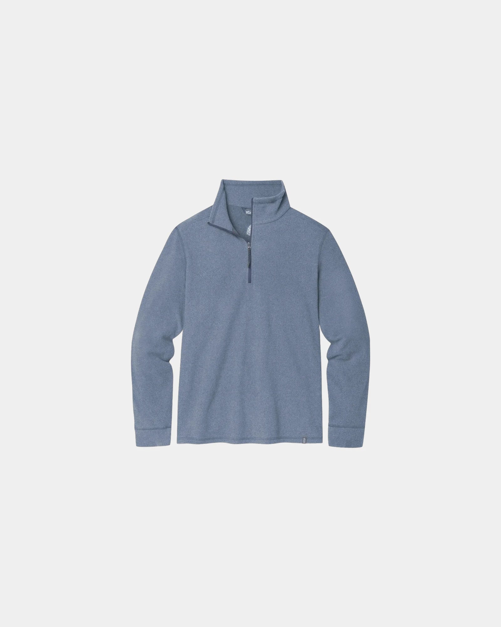 Custom recycled fleece half-zip pullover for teams - Vintage Indigo Heather