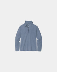 Custom recycled fleece half-zip pullover for teams - Vintage Indigo Heather