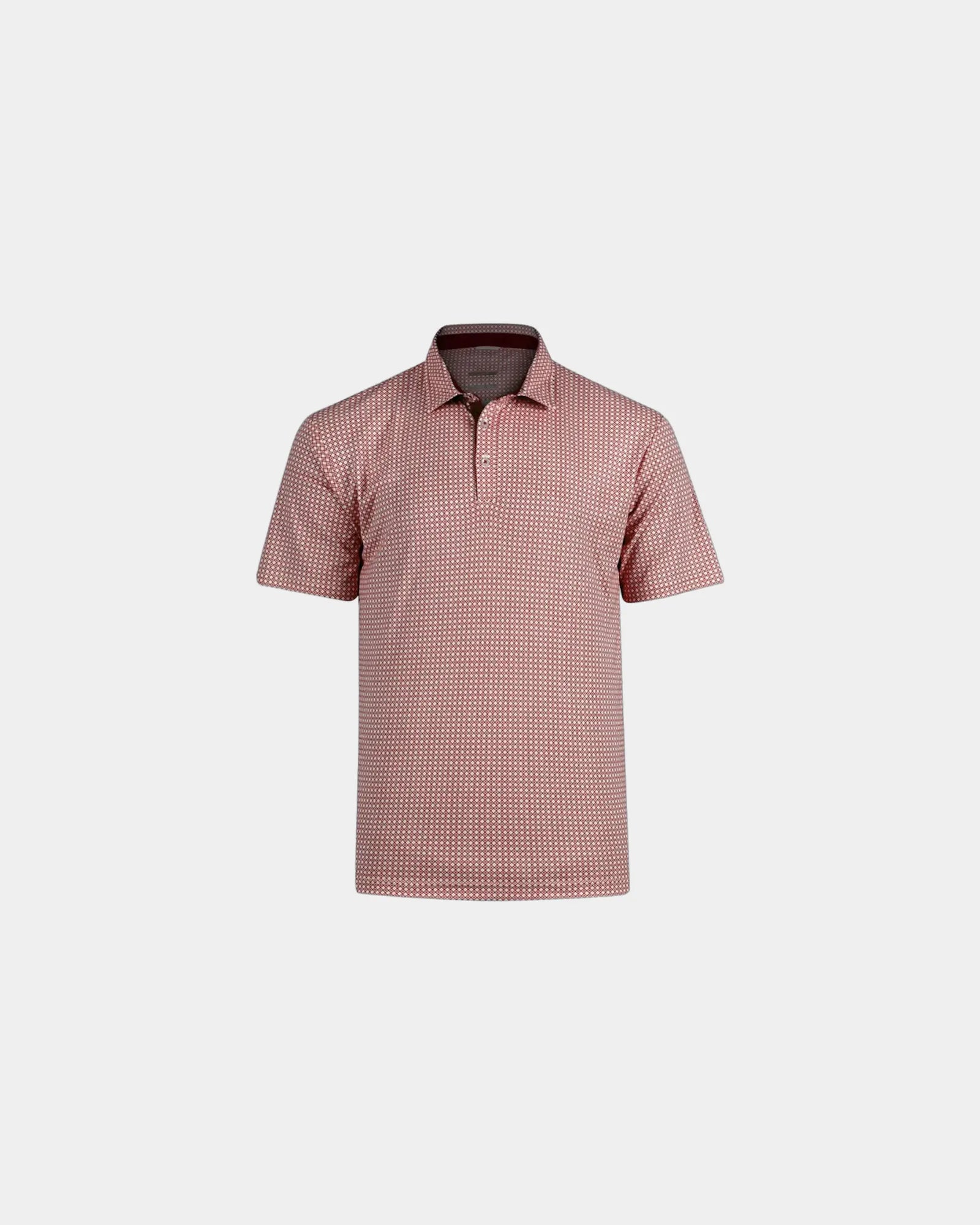 Custom recycled polyester men's Tanner polo shirt - Maroon