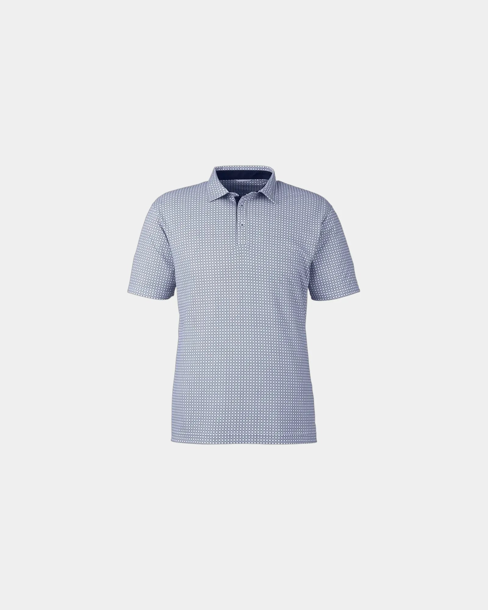 Custom recycled polyester men's Tanner polo shirt - Navy