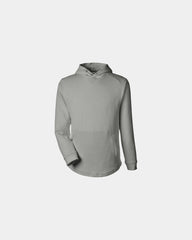 Custom waffle hooded pullover with front pockets - Olive