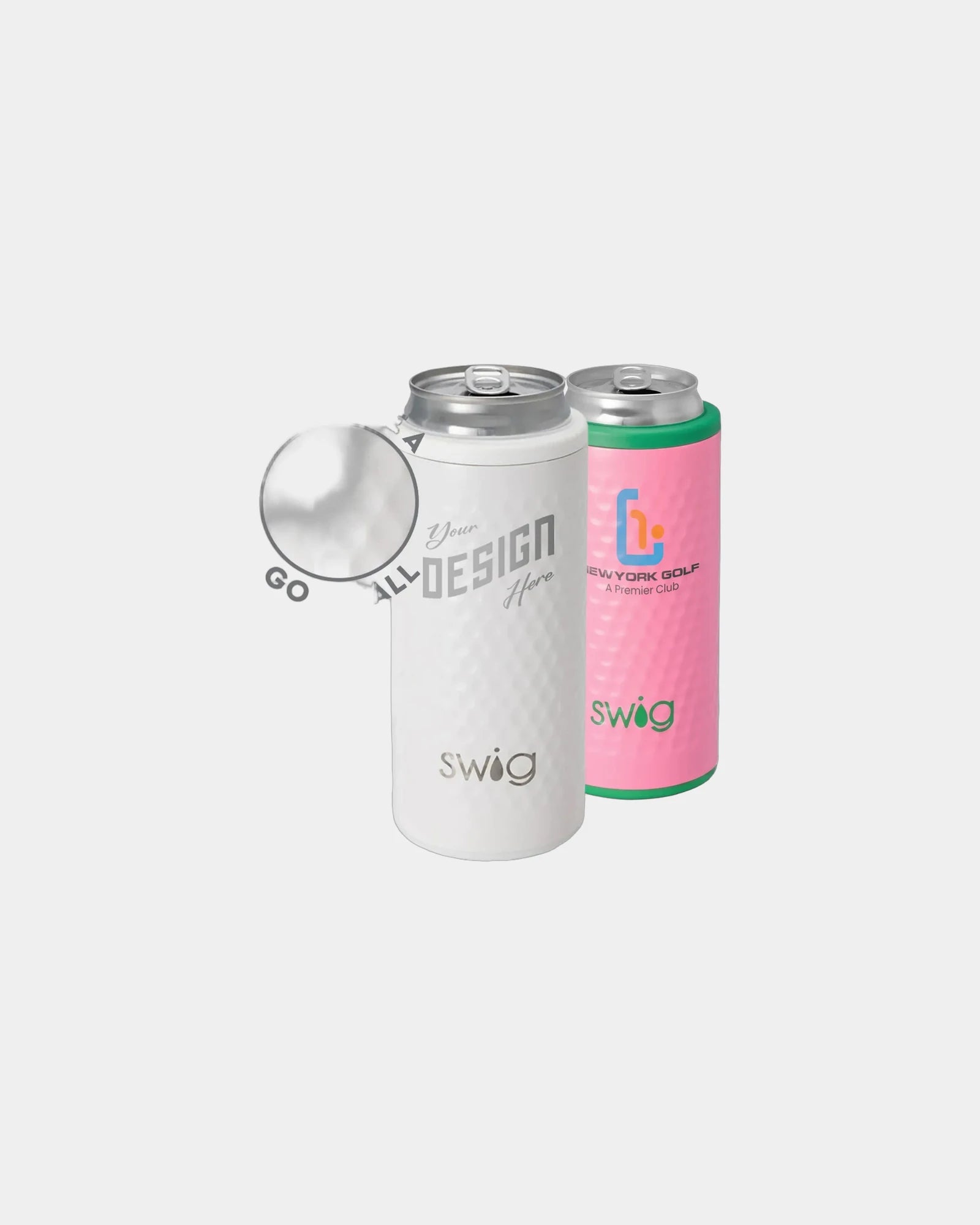 Custom insulated stainless steel can cooler 12 oz - 1