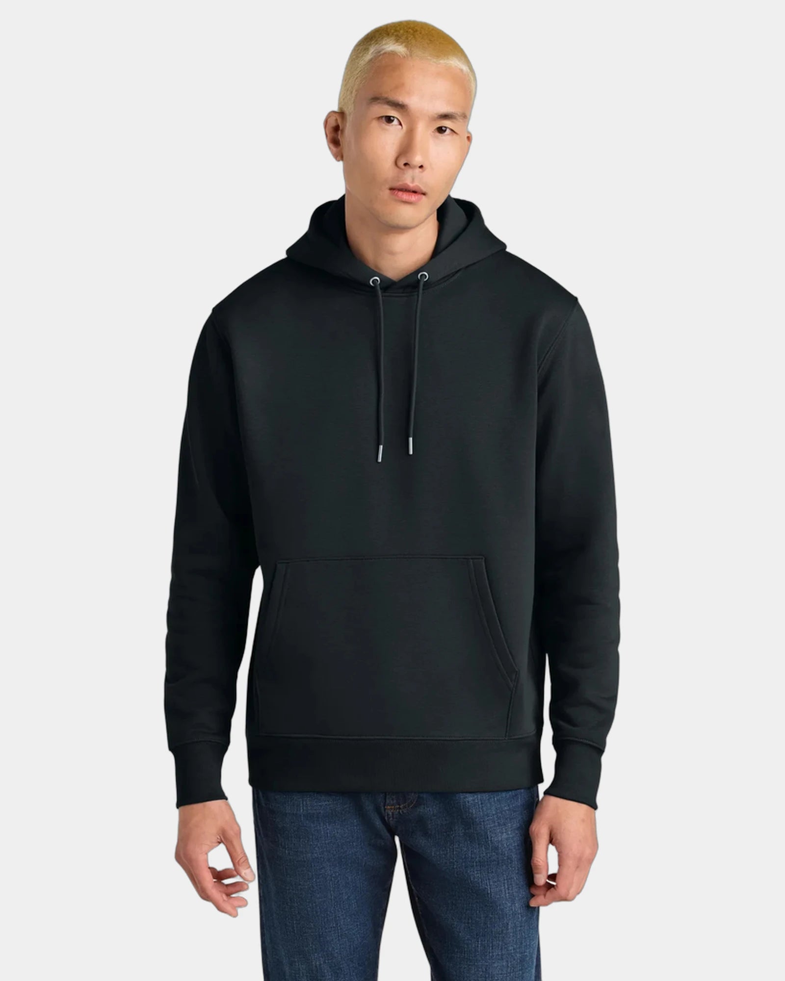 Custom organic cotton hoodie Stanley/Stella Cruiser 2.0 - Black