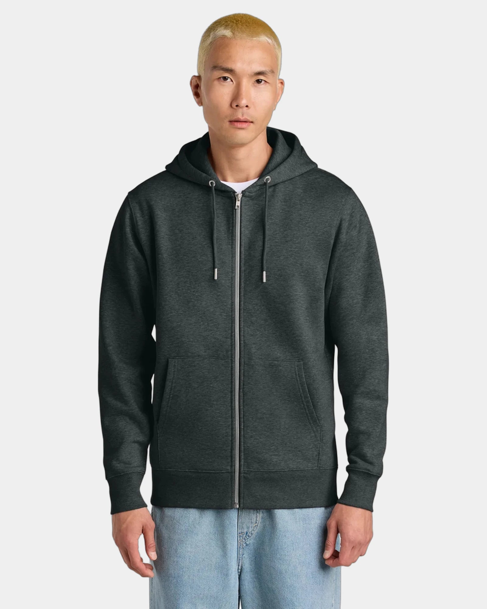 Custom organic cotton Stanley/Stella Cultivator hoodie - Dark Heather Grey