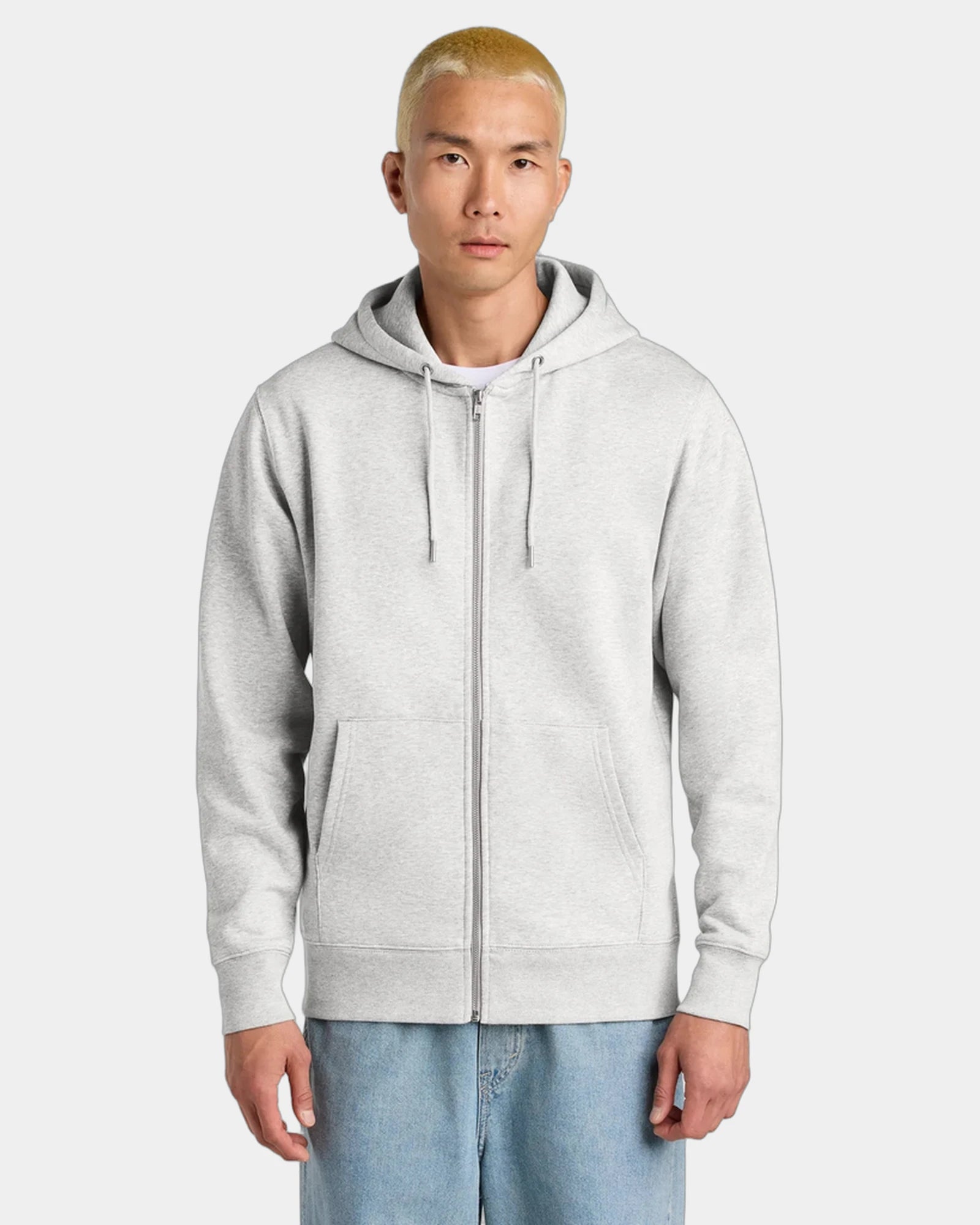 Custom organic cotton Stanley/Stella Cultivator hoodie - Cool Heather Grey