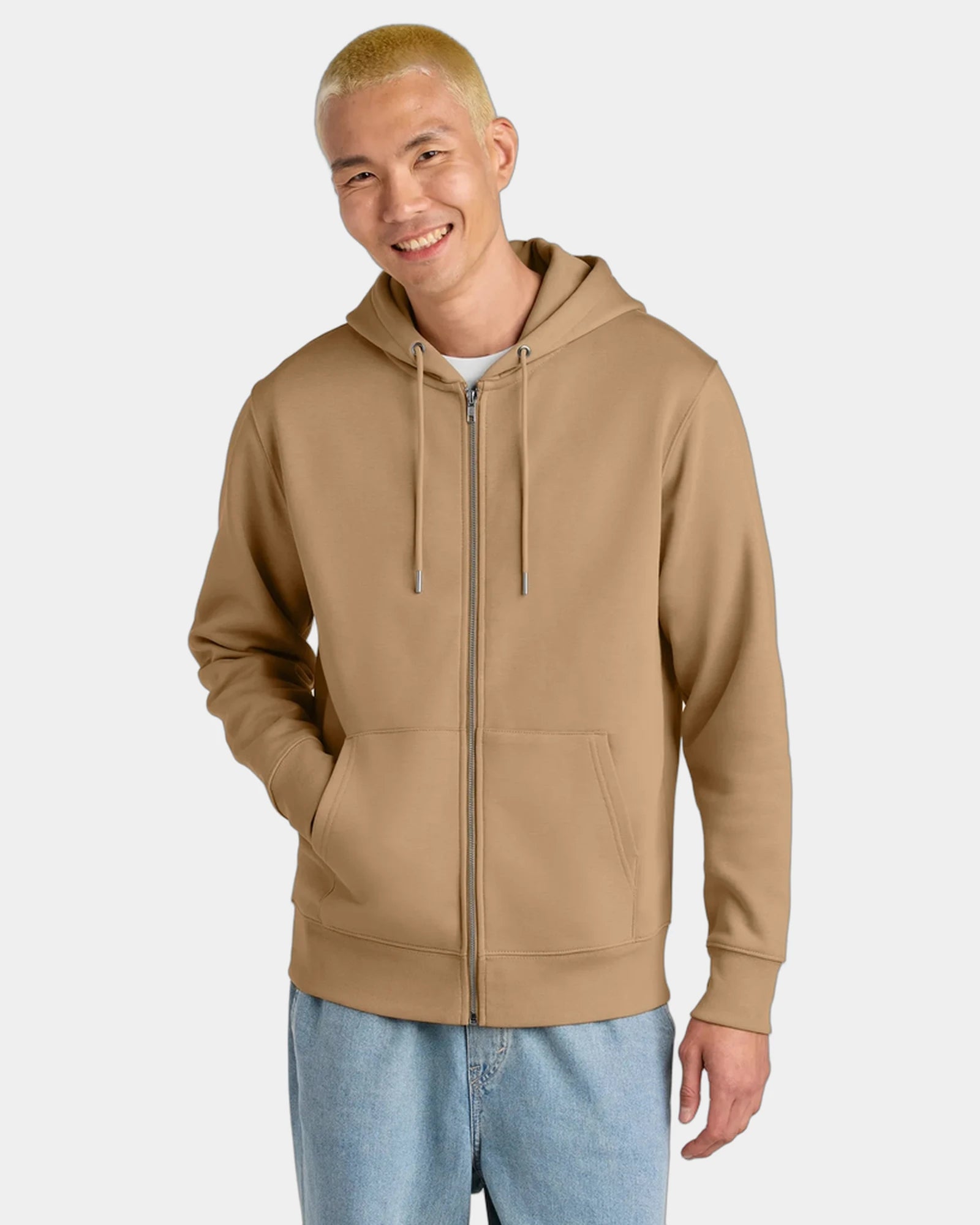 Custom organic cotton Stanley/Stella Cultivator hoodie - Latte