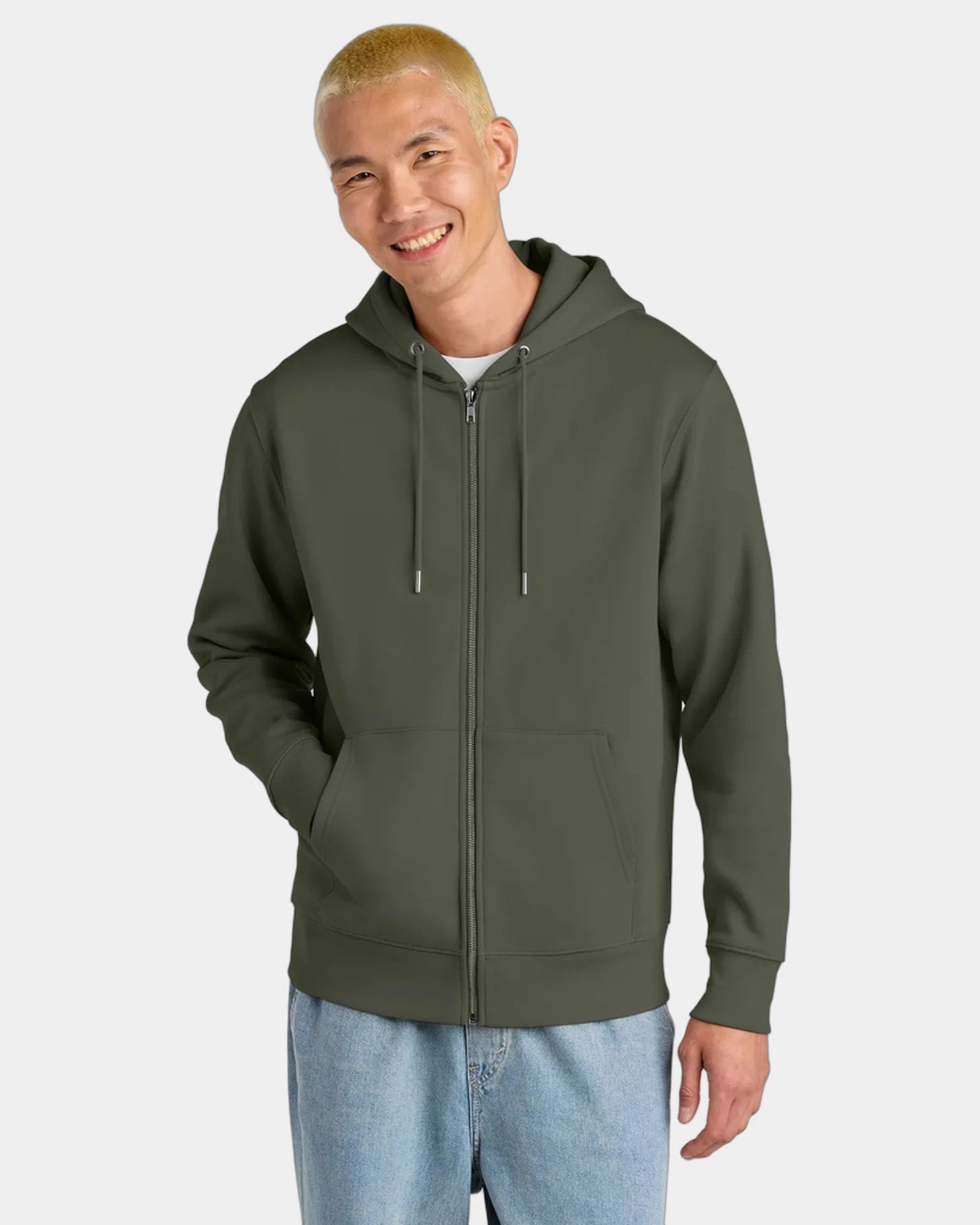Custom organic cotton Stanley/Stella Cultivator hoodie - Khaki Green