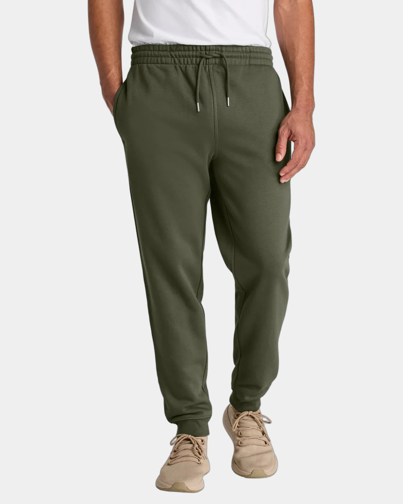 Custom organic cotton Stanley/Stella Flyer Jogger - Khaki Green
