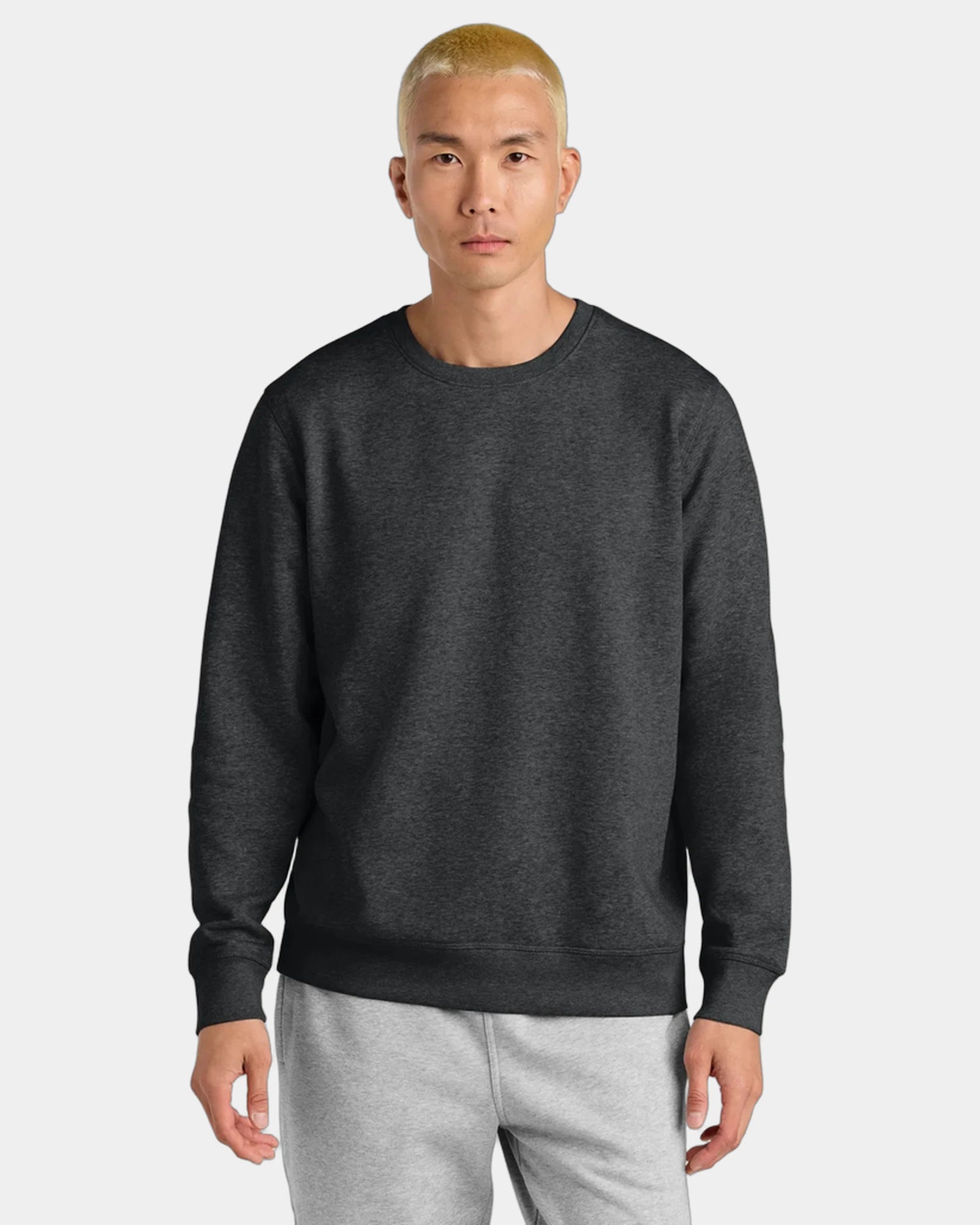 Custom organic cotton Stanley/Stella Roller sweatshirt - Dark Heather Grey