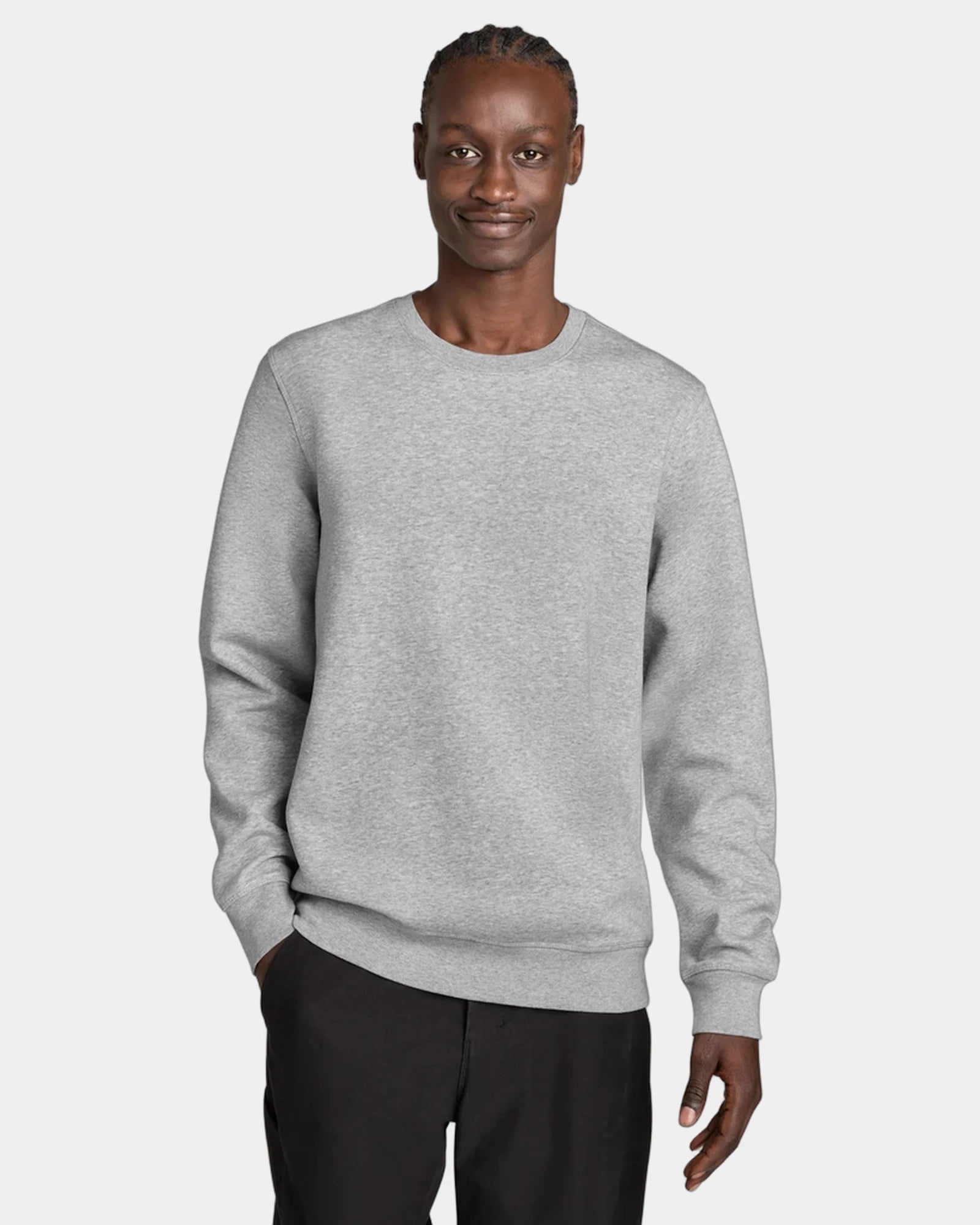 Custom organic cotton Stanley/Stella Roller sweatshirt - Heather Grey