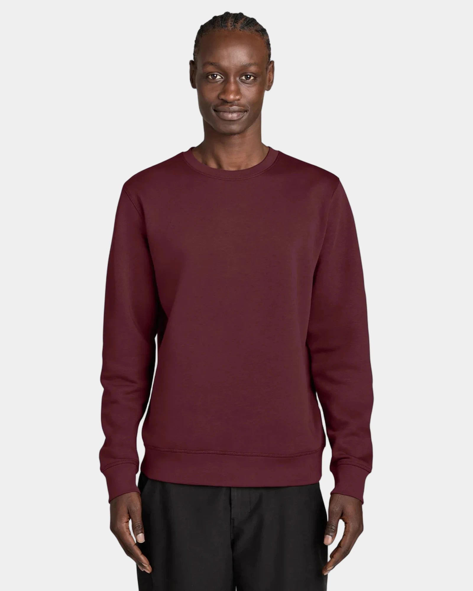 Custom organic cotton Stanley/Stella Roller sweatshirt - Burgundy