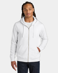 Custom organic cotton Stanley/Stella Mixer full-zip hoodie - White