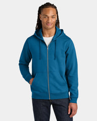 Custom organic cotton Stanley/Stella Mixer full-zip hoodie - Royal Blue