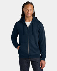 Custom organic cotton Stanley/Stella Mixer full-zip hoodie - French Navy