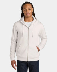 Custom organic cotton Stanley/Stella Mixer full-zip hoodie - Vintage White