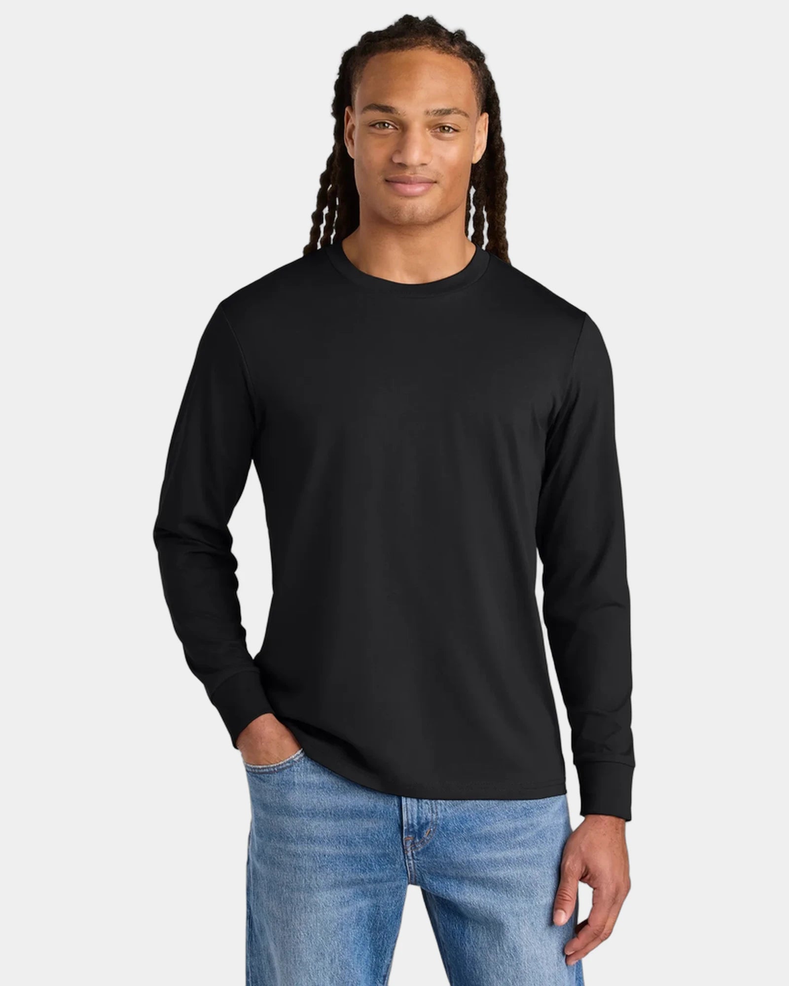 Custom organic cotton long sleeve tee Stanley/Stella - Black