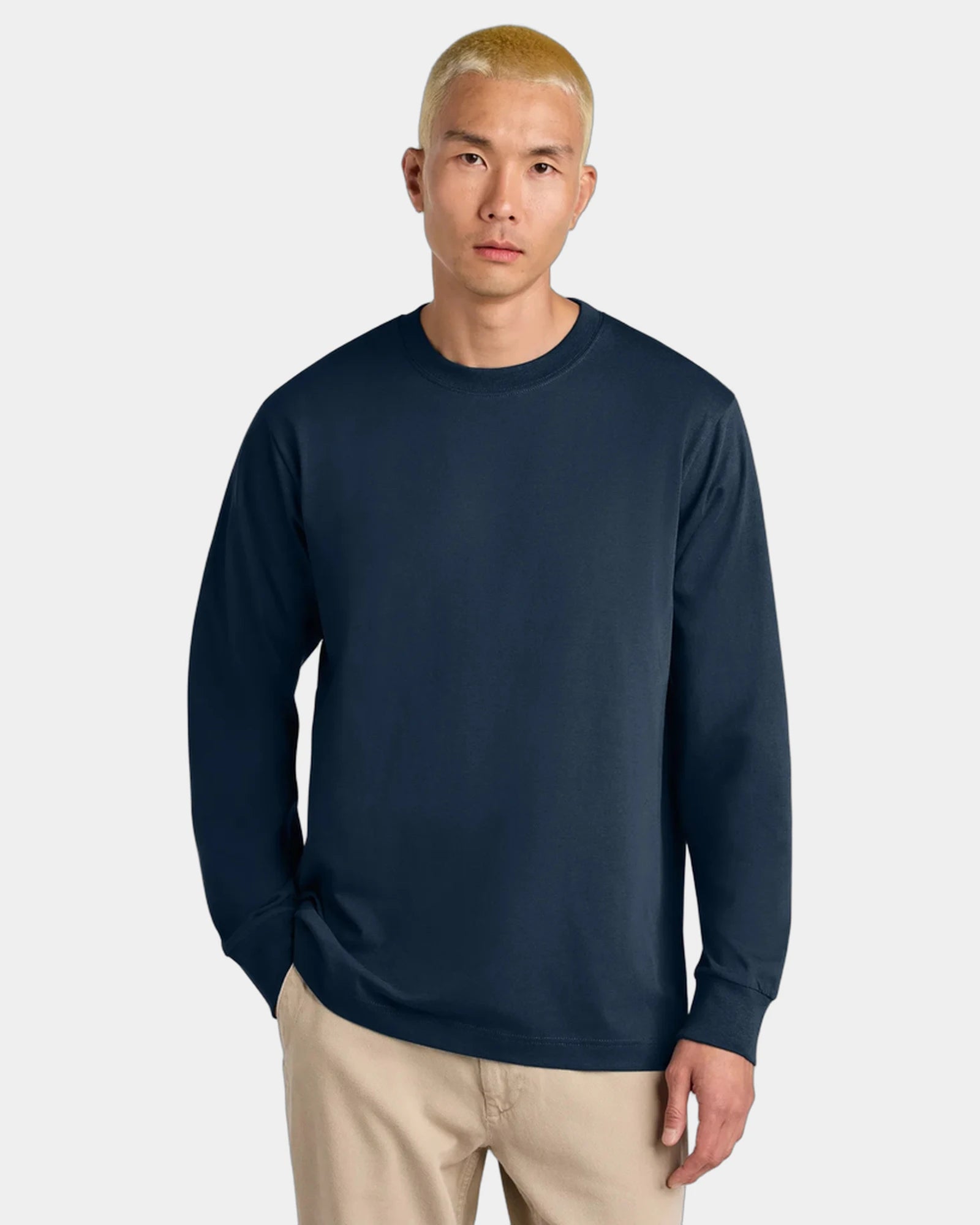 Custom organic cotton tee Stanley/Stella Freestyler LS - French Navy