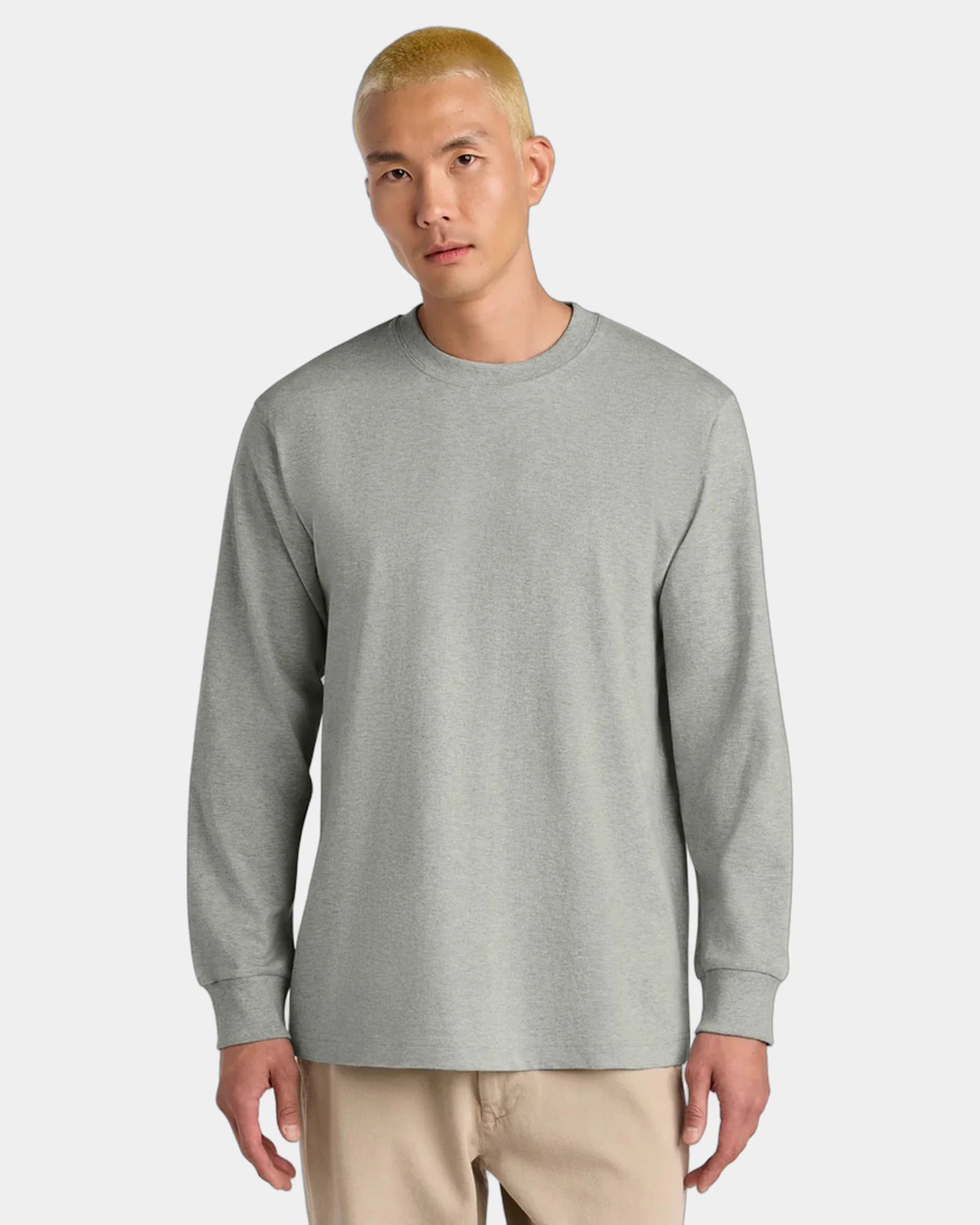 Custom organic cotton tee Stanley/Stella Freestyler LS - Heather Grey