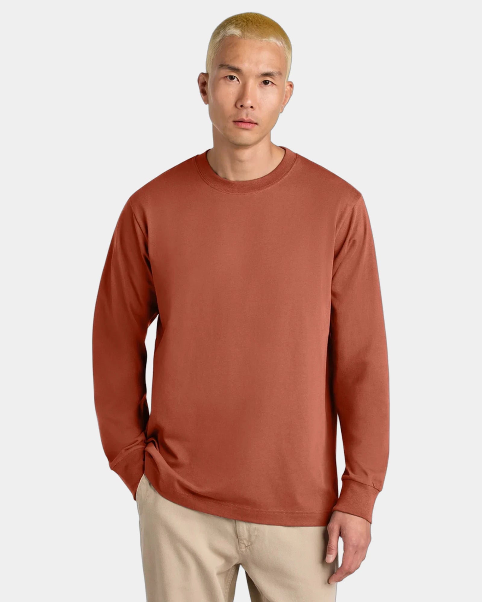 Custom organic cotton tee Stanley/Stella Freestyler LS - Heritage Brown