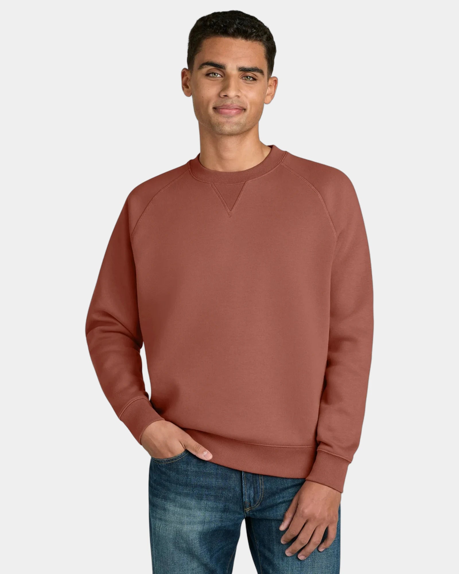 Custom organic cotton Stanley/Stella Knoxer sweatshirt - Heritage Brown