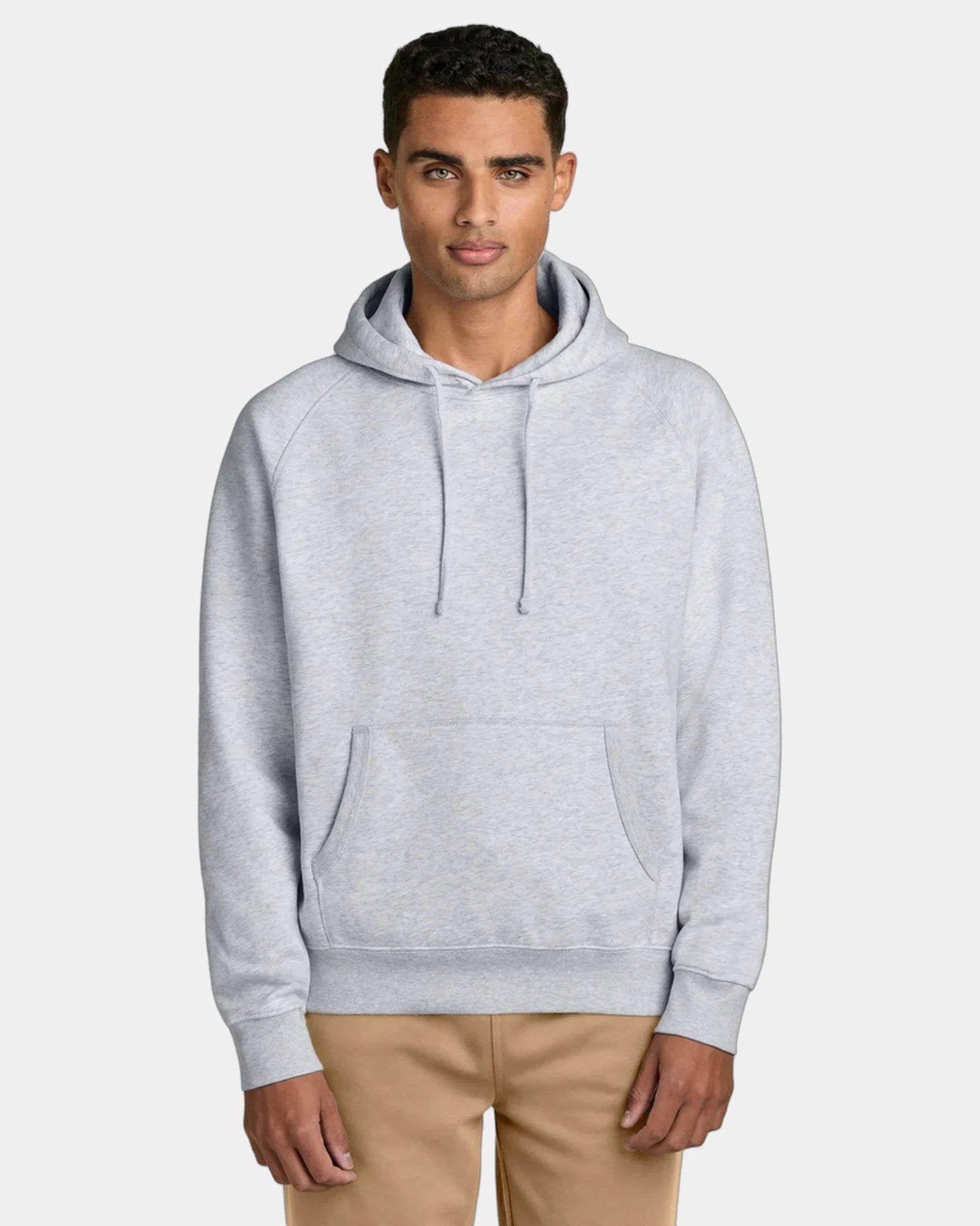 Custom organic cotton hoodie Stanley/Stella Striker - Cool Heather Grey