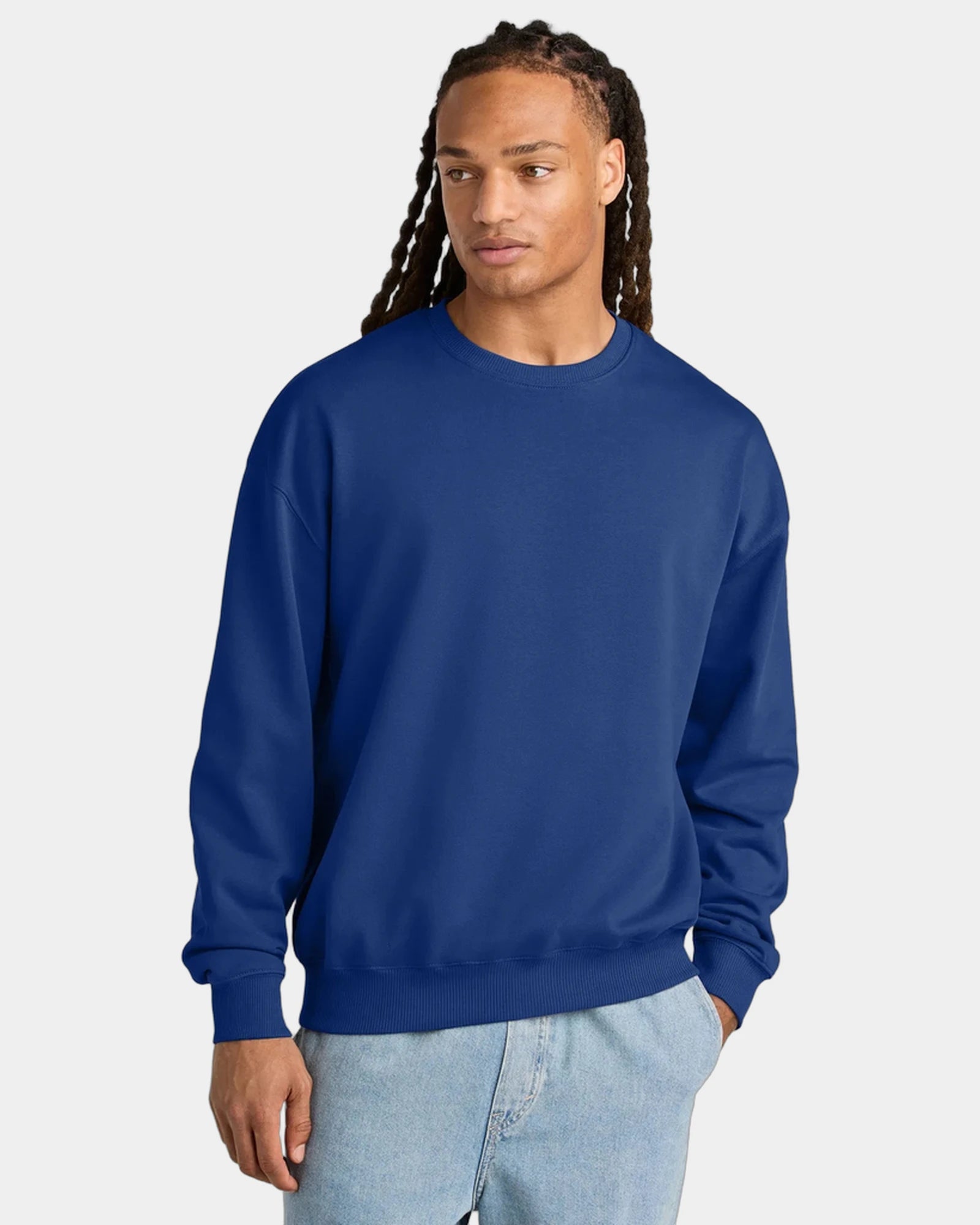 Custom organic cotton Stanley/Stella Ledger sweatshirt - Worker Blue