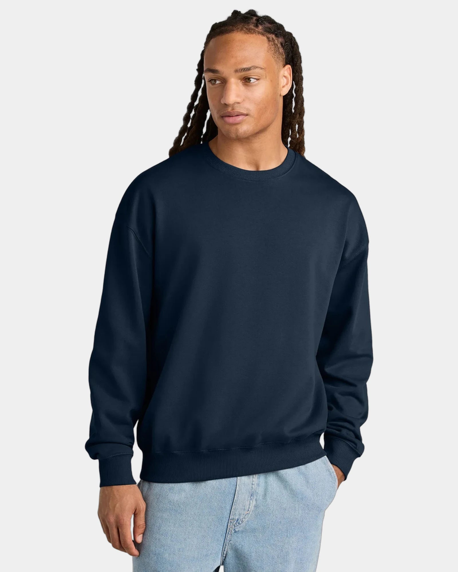 Custom organic cotton Stanley/Stella Ledger sweatshirt - French Navy