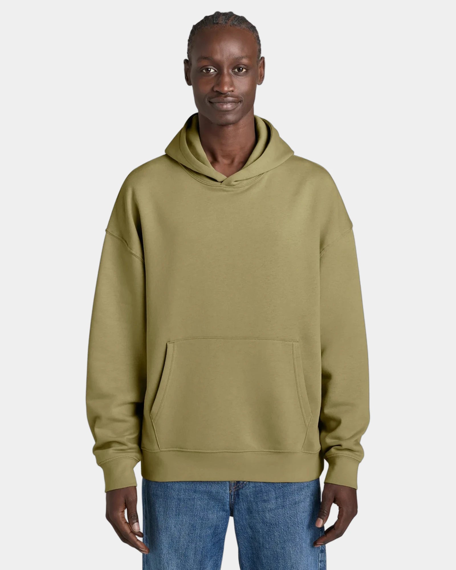 Custom organic cotton Stanley/Stella Chaser hoodie - Faded Olive