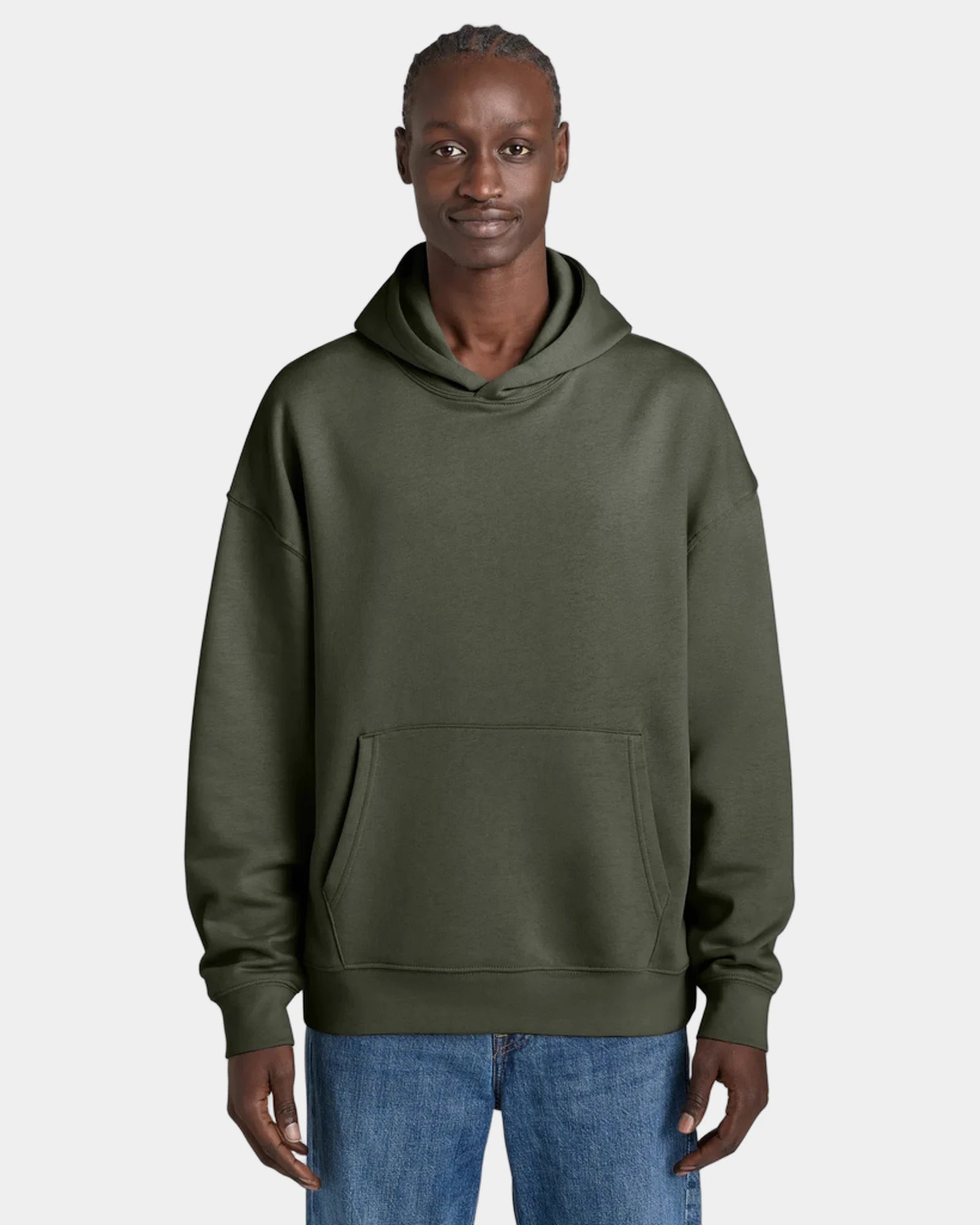 Custom organic cotton Stanley/Stella Chaser hoodie - Khaki Green