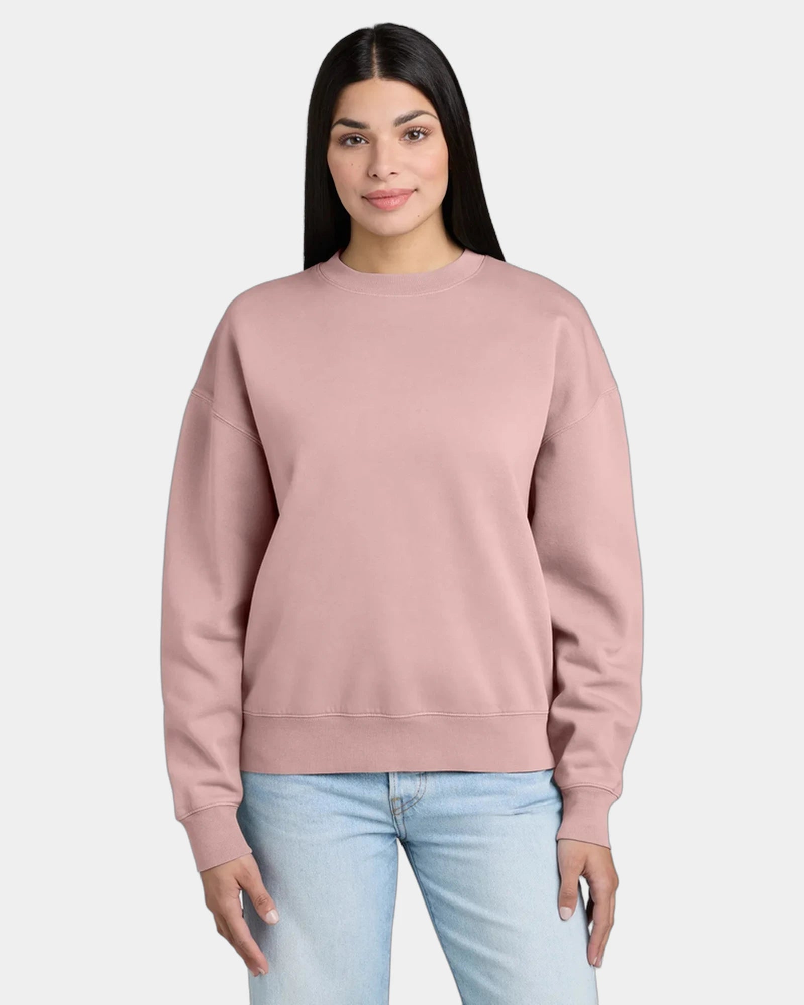 Custom organic cotton Stanley/Stella Easer Vintage crewneck - G. Dyed Blush