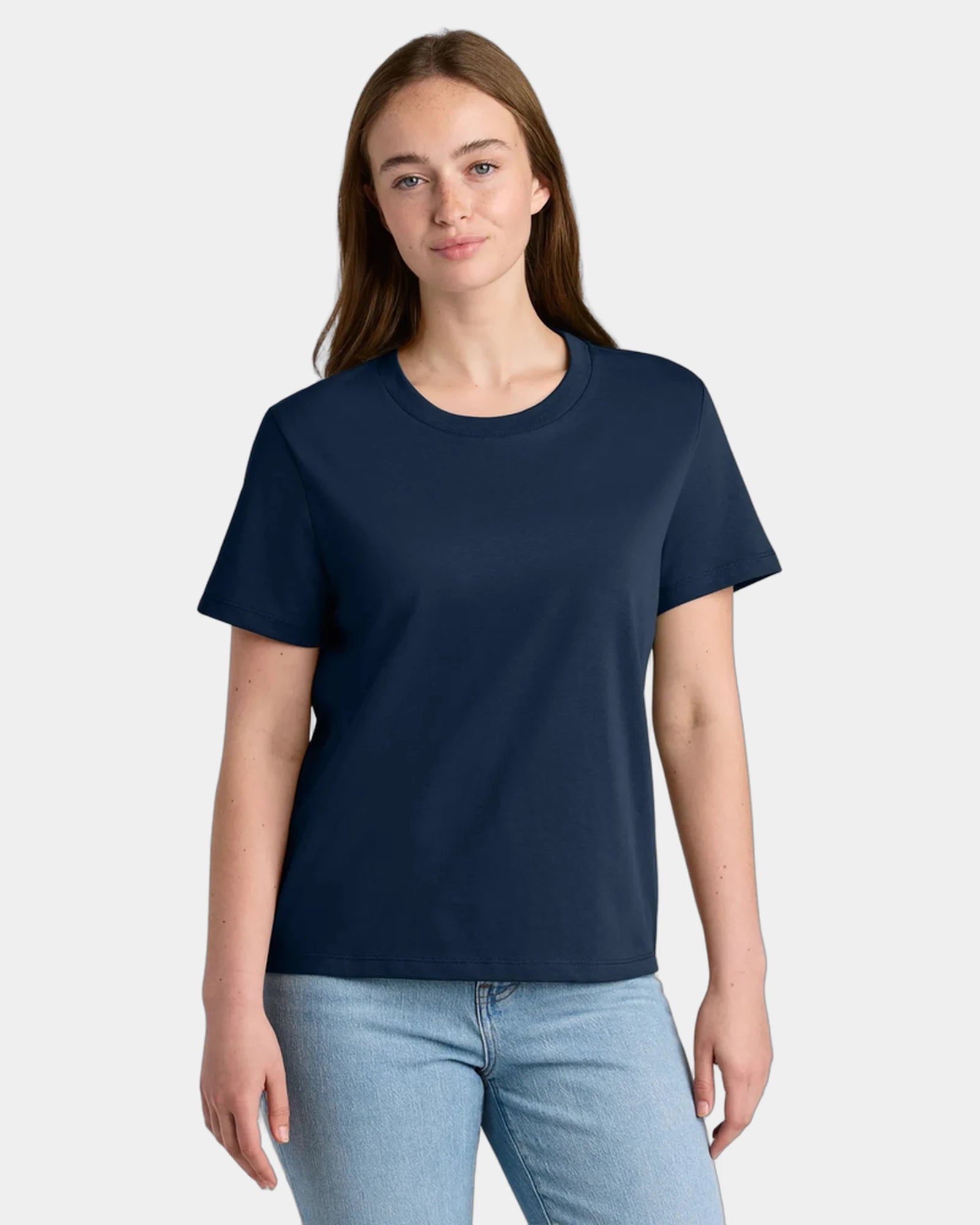 Custom organic cotton Stanley/Stella Muser women's tee - French Navy