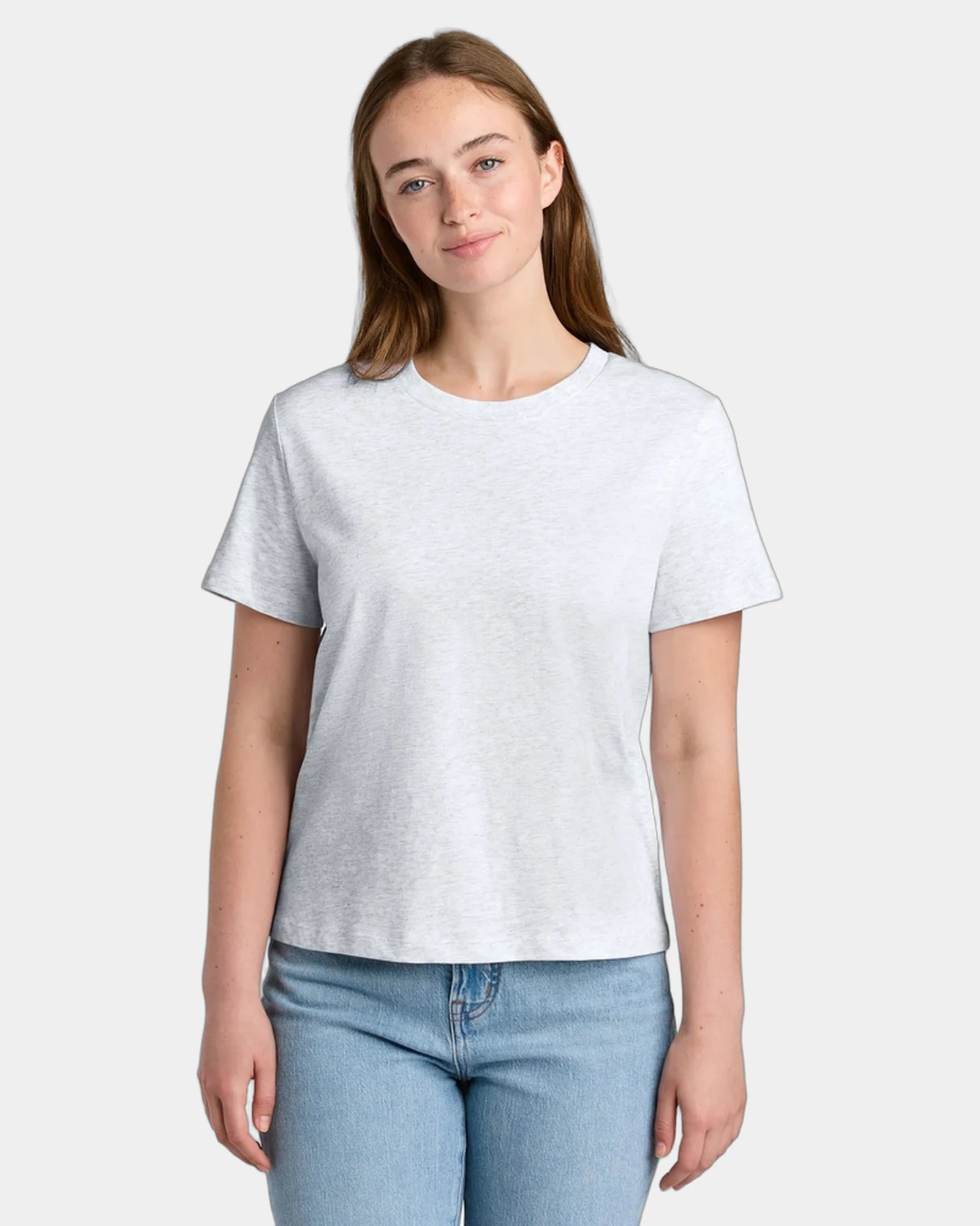 Custom organic cotton Stanley/Stella Muser women's tee - Cool Heather Grey