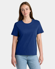 Custom organic cotton Stanley/Stella Muser women's tee - Worker Blue
