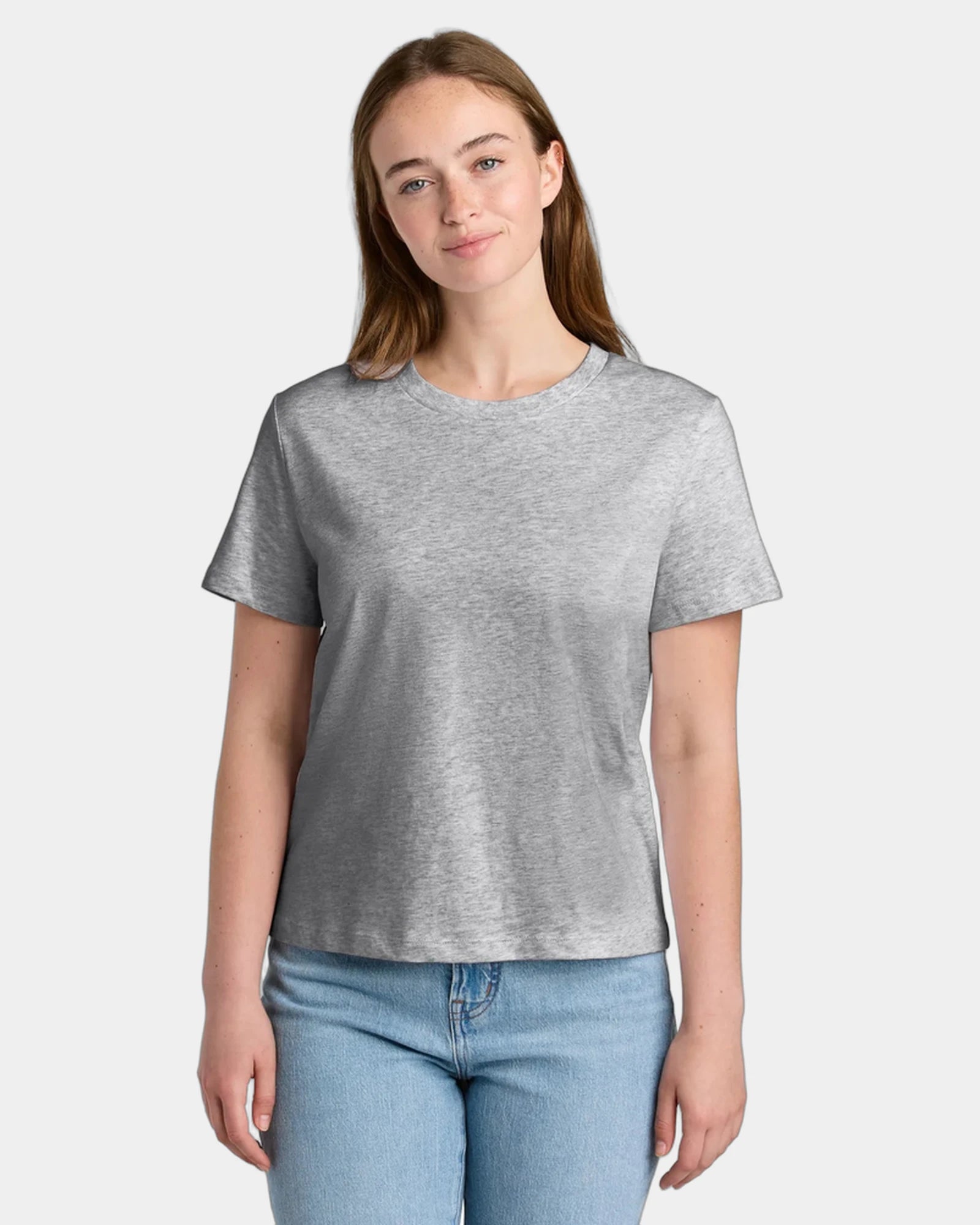 Custom organic cotton Stanley/Stella Muser women's tee - Heather Grey