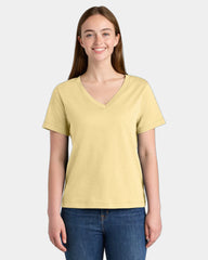 Custom organic cotton Stanley/Stella Isla V-Neck tee - Butter