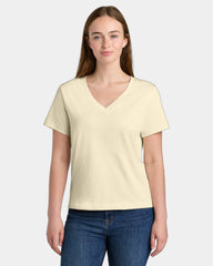 Custom organic cotton Stanley/Stella Isla V-Neck tee - Natural Raw