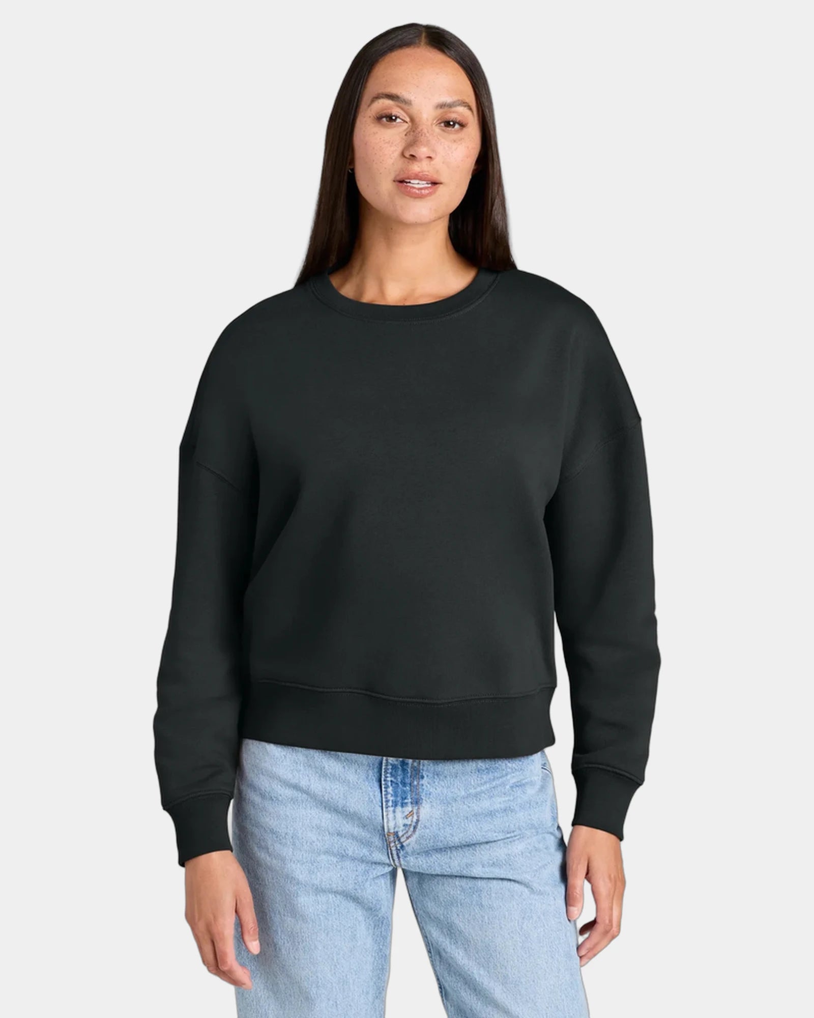Custom organic cotton Stanley/Stella Alma sweatshirt - Black