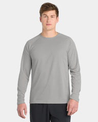 Custom polyester Sport-Tek Dry Zone raglan t-shirt - Silver